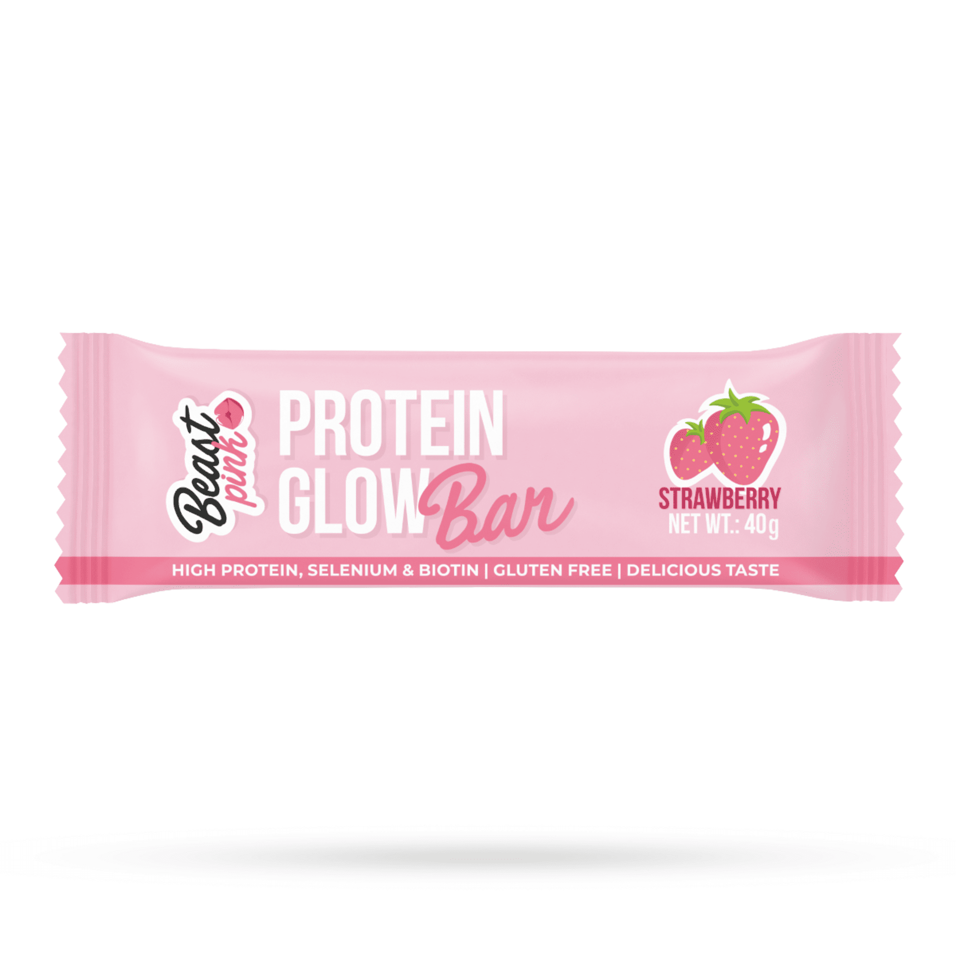 BeastPink Proteínová tyčinka GlowBar jahoda 40 g