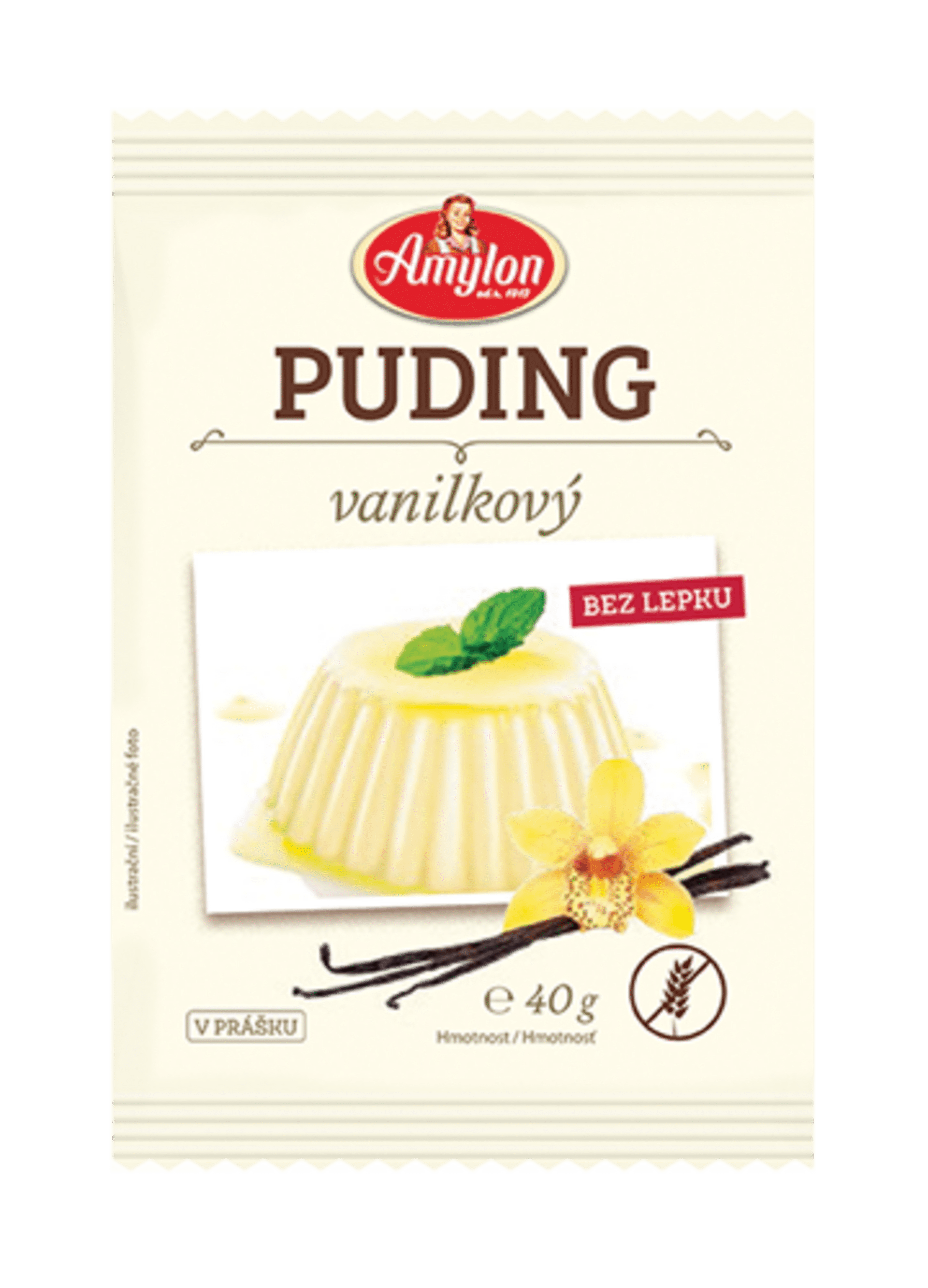 E-shop Amylon Puding vanilkový bezlepkový 40 g