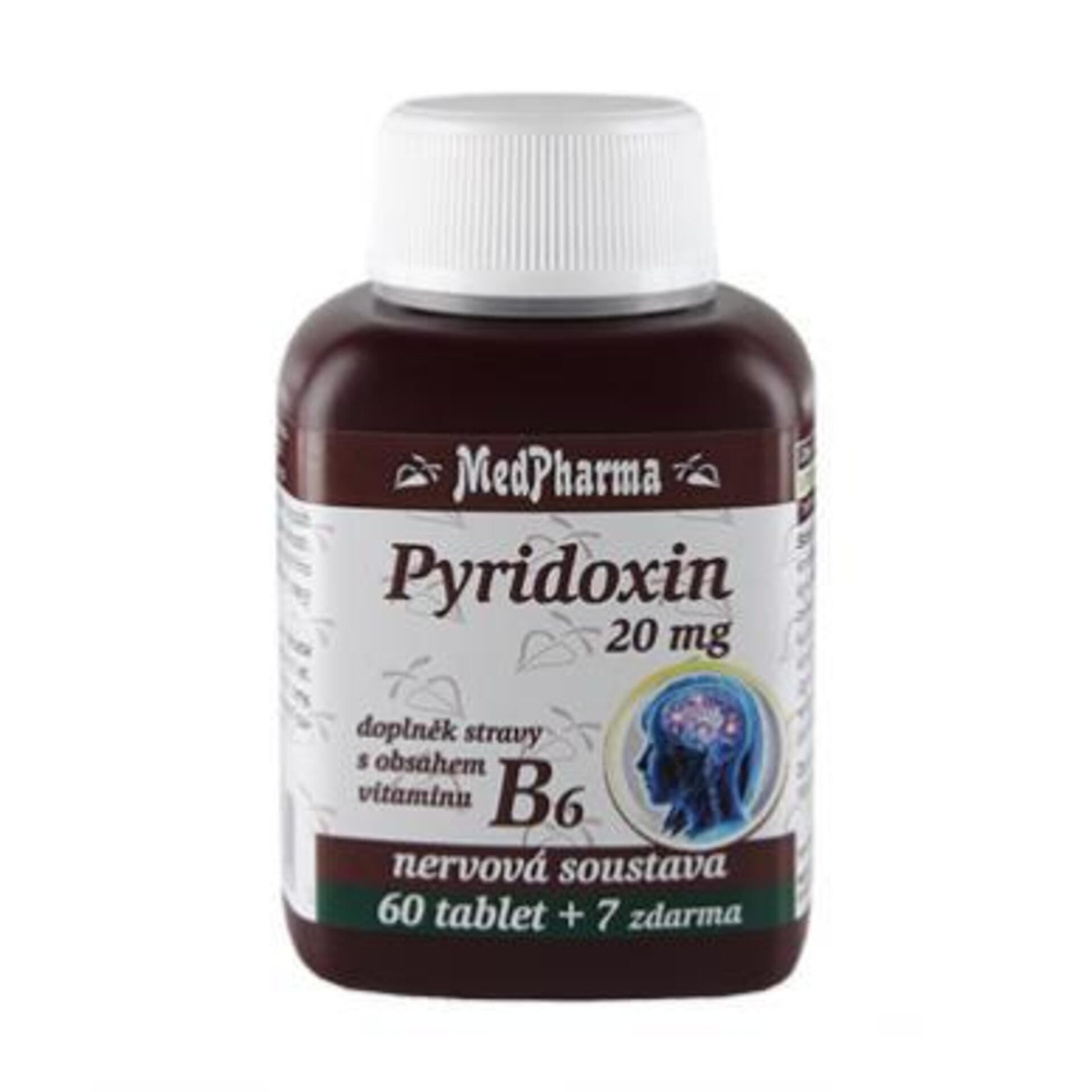 E-shop MedPharma Pyridoxín 20 mg + vit B6 67 tablet