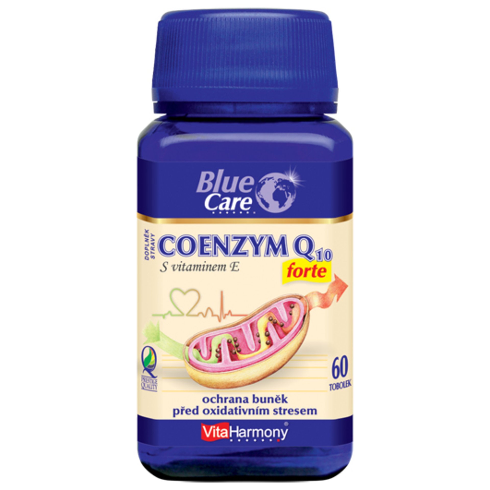 E-shop VitaHarmony Coenzym Q10 Forte (30 mg) + Vitamín E (15 mg) 60 tabliet