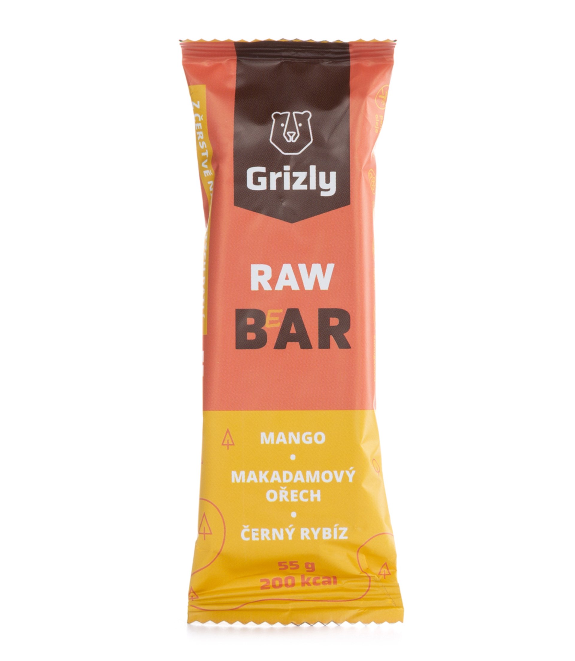 E-shop GRIZLY RAW Bar mango-makadam-čierne ríbezle 55 g