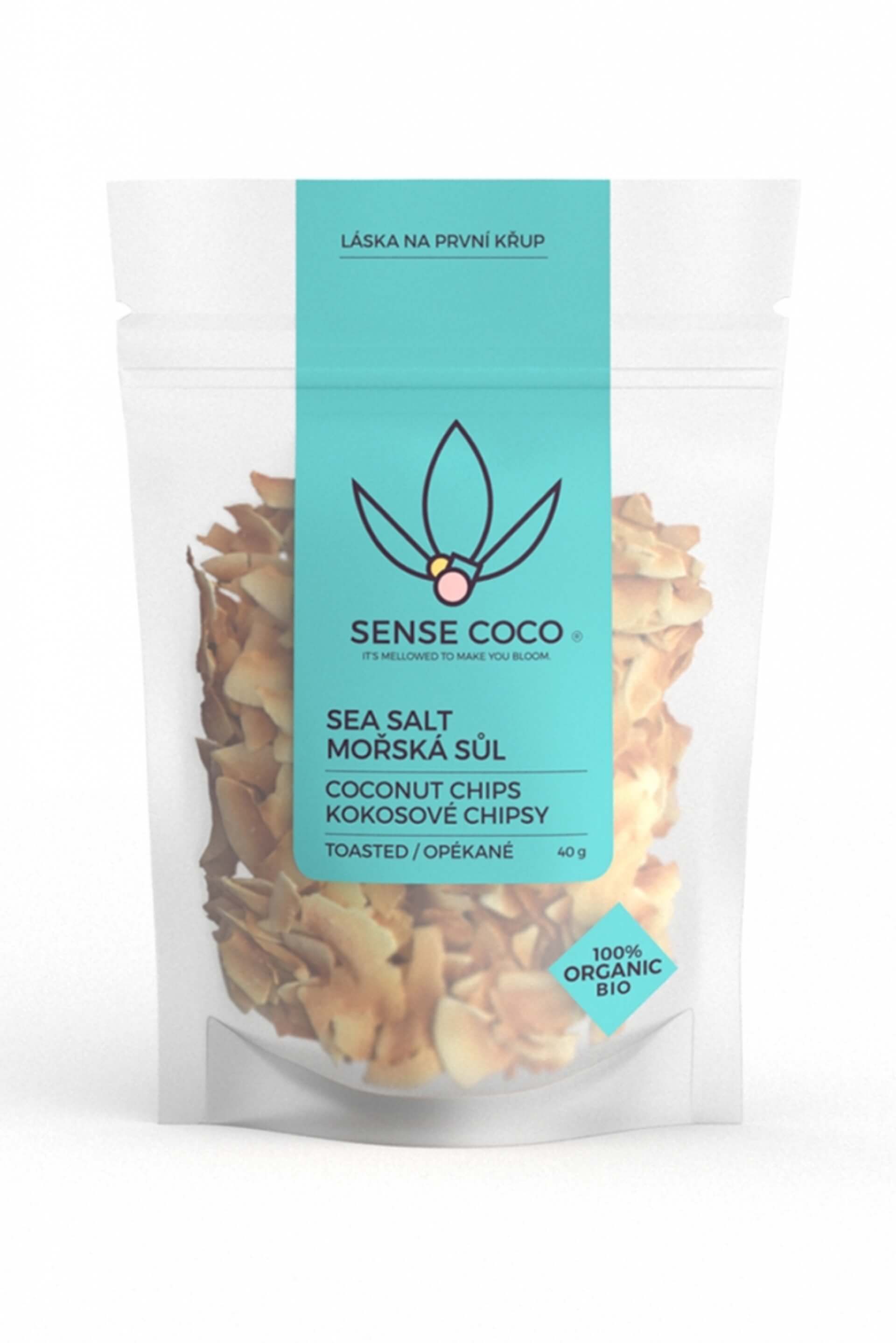 E-shop Sense Coco Bio kokosové čipsy slané 40 g