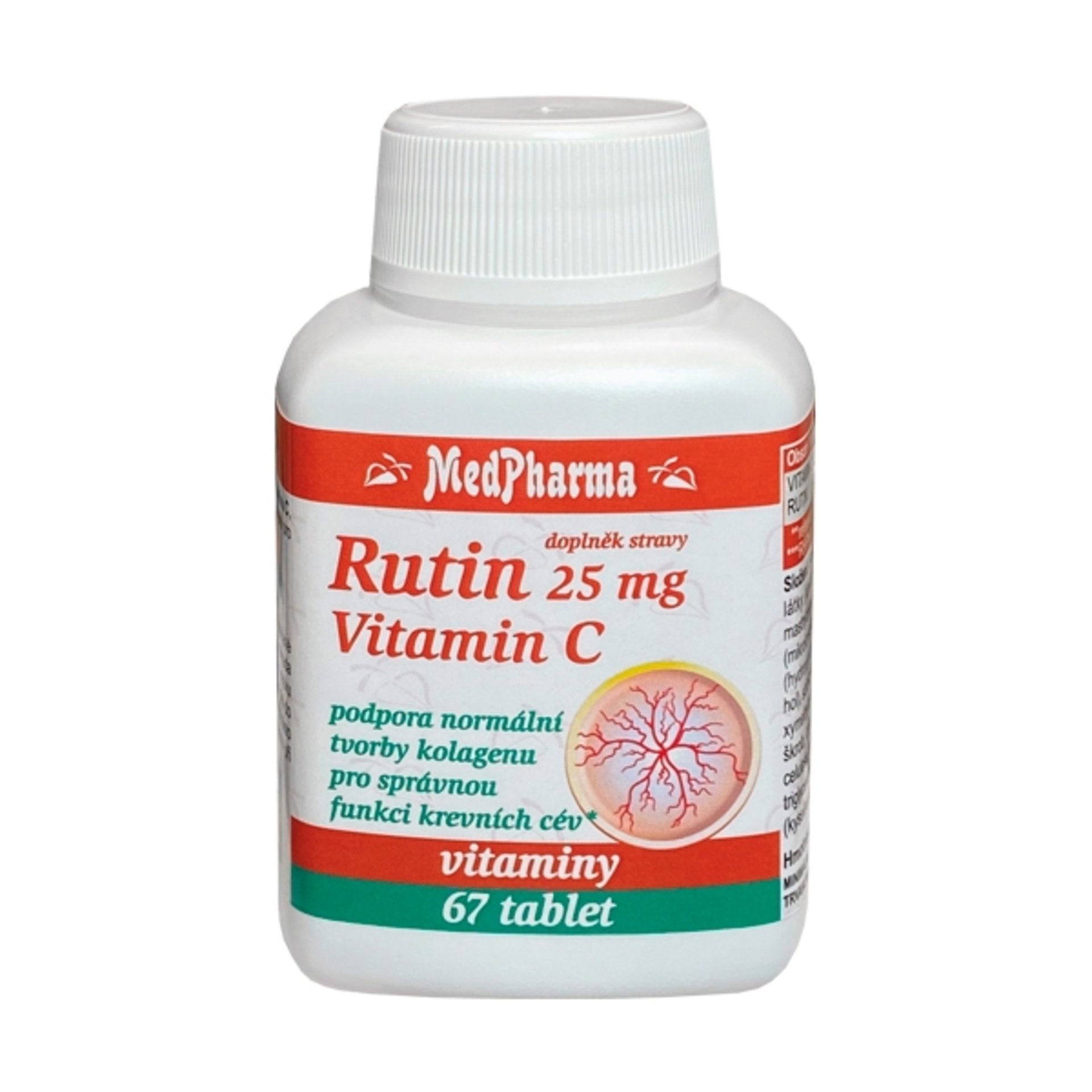 E-shop MedPharma Rutín 25 mg a vitamín C 67 tabliet