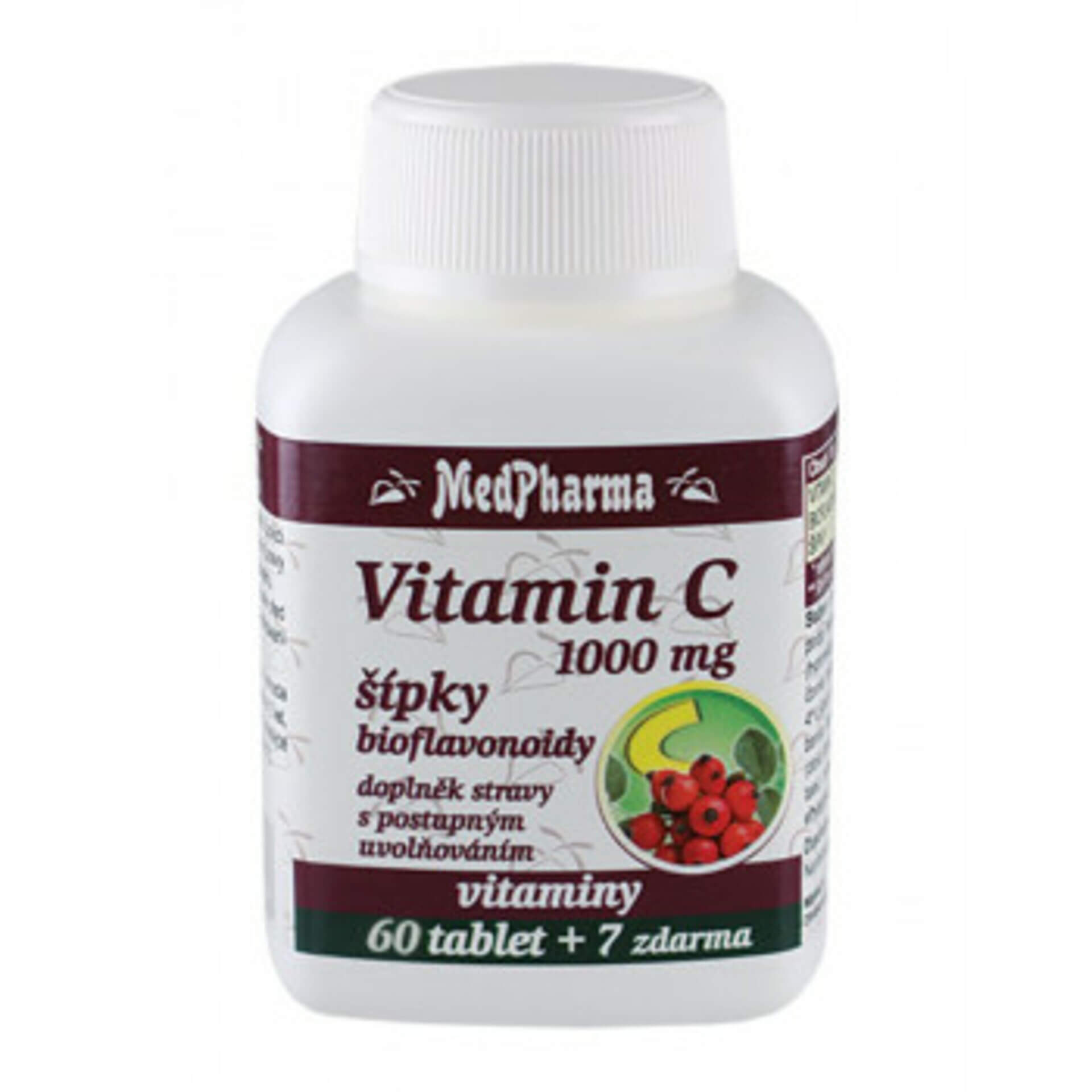 E-shop MedPharma Vitamín C 1000 mg so šípkami 67 tab