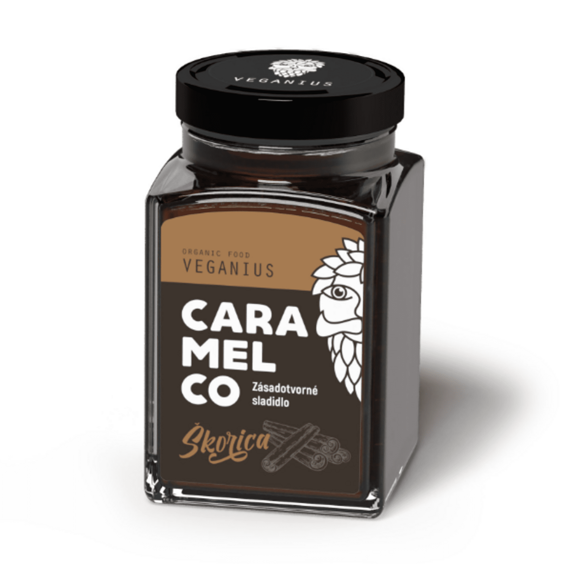E-shop Veganius Caramelco škorica sklo 250 ml