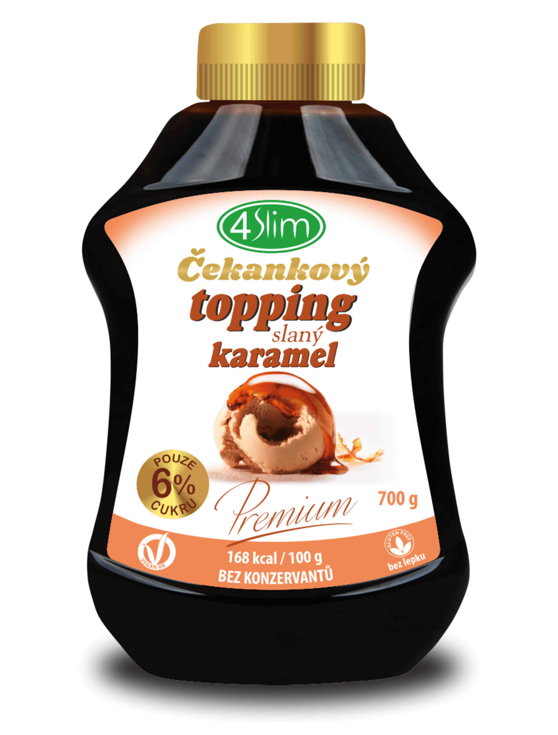 E-shop 4Slim Čakankový topping slaný karamel 700 g