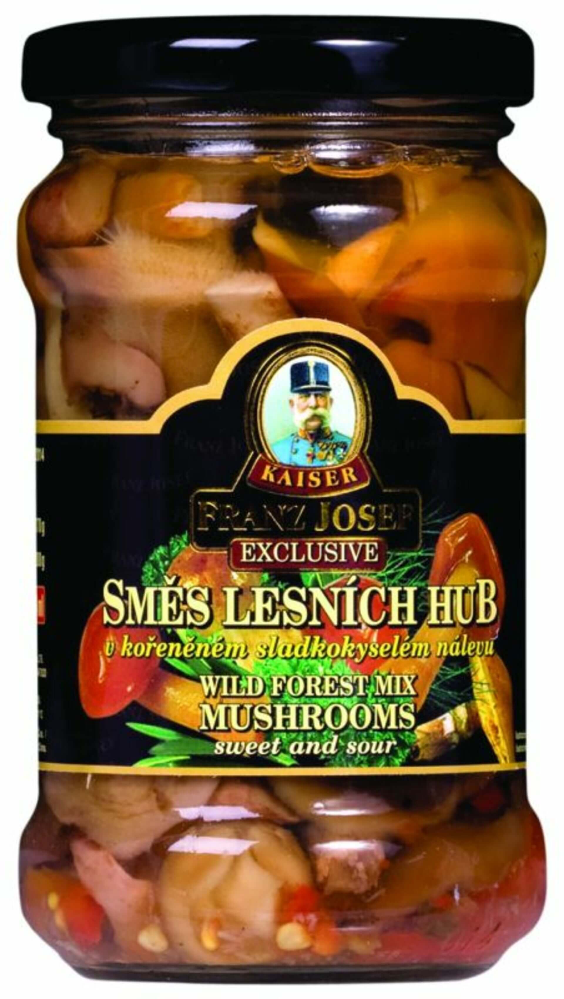 E-shop Franz Josef Kaiser Zmes lesných húb v sladkokyslom náleve 314 ml (280 g)