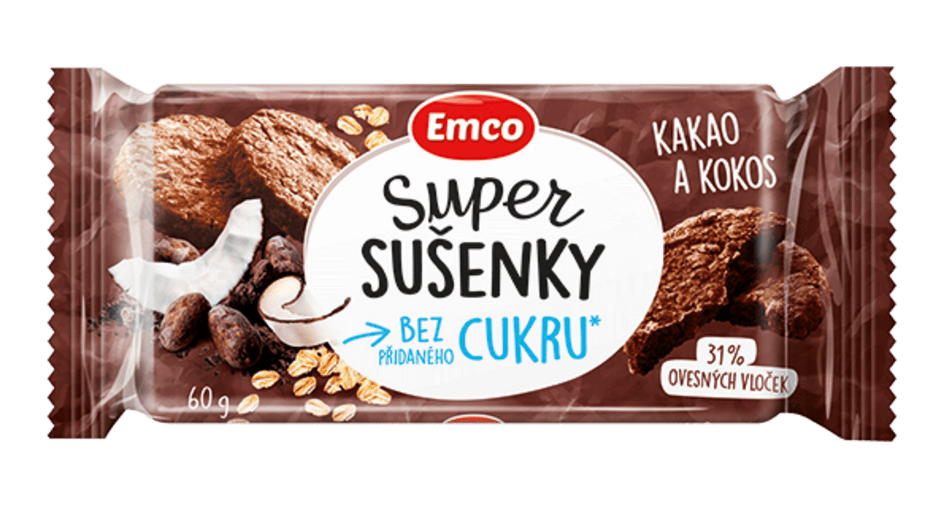 Emco Super sušienky kakao a kokos 60 g