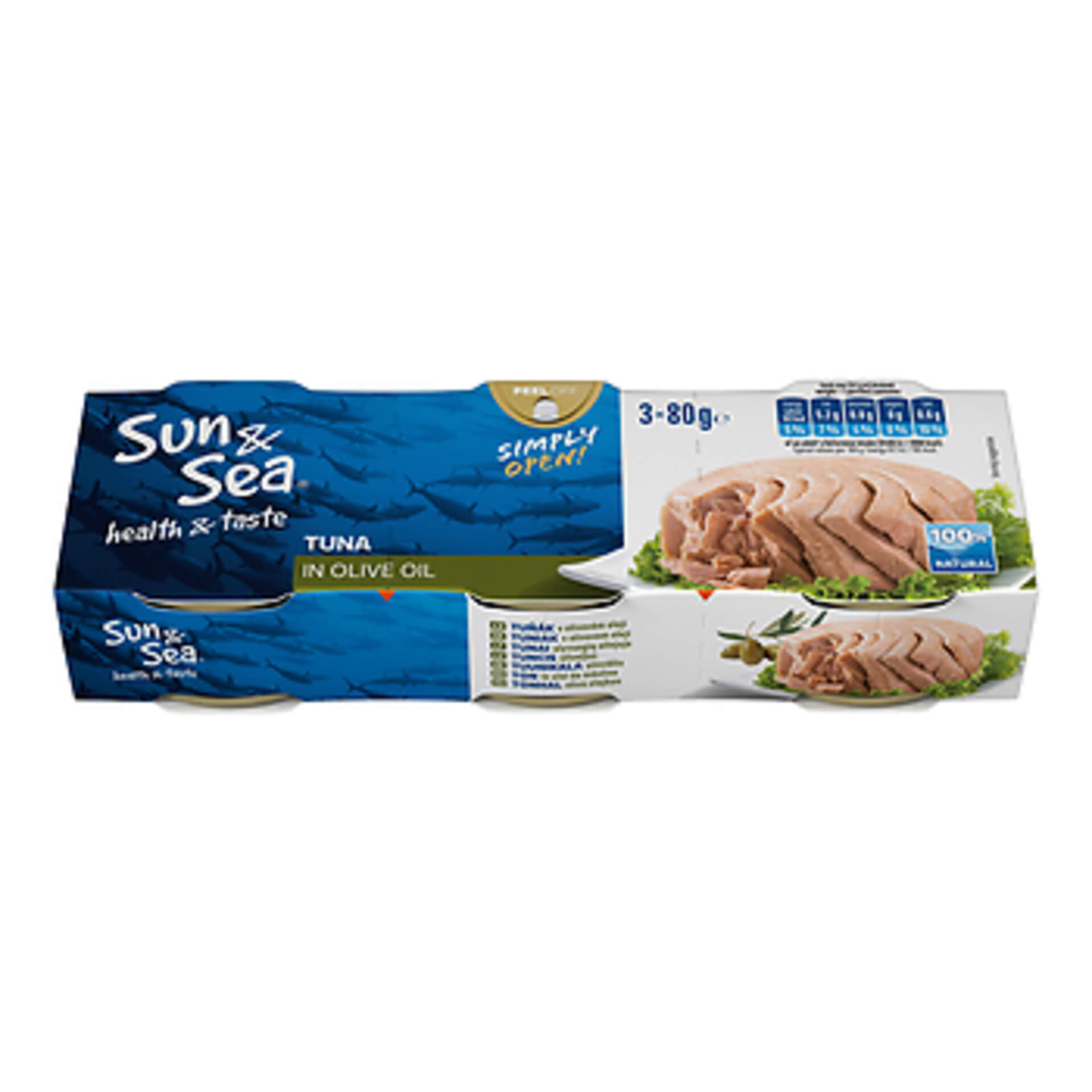 E-shop Sun & Sea Tuniak v olivovom olej 3x80 g