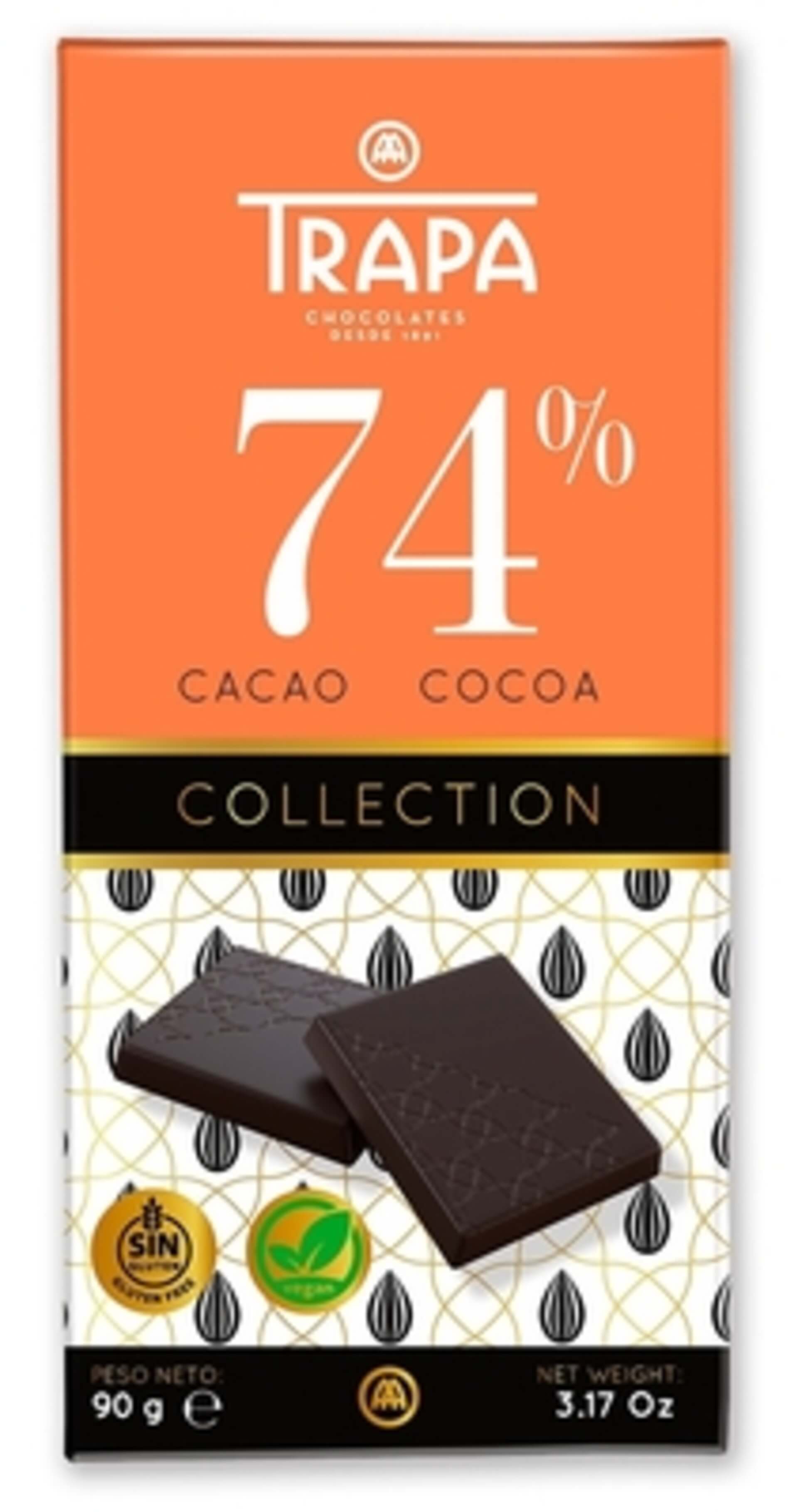 Trapa Horká čokoláda 74% 90 g