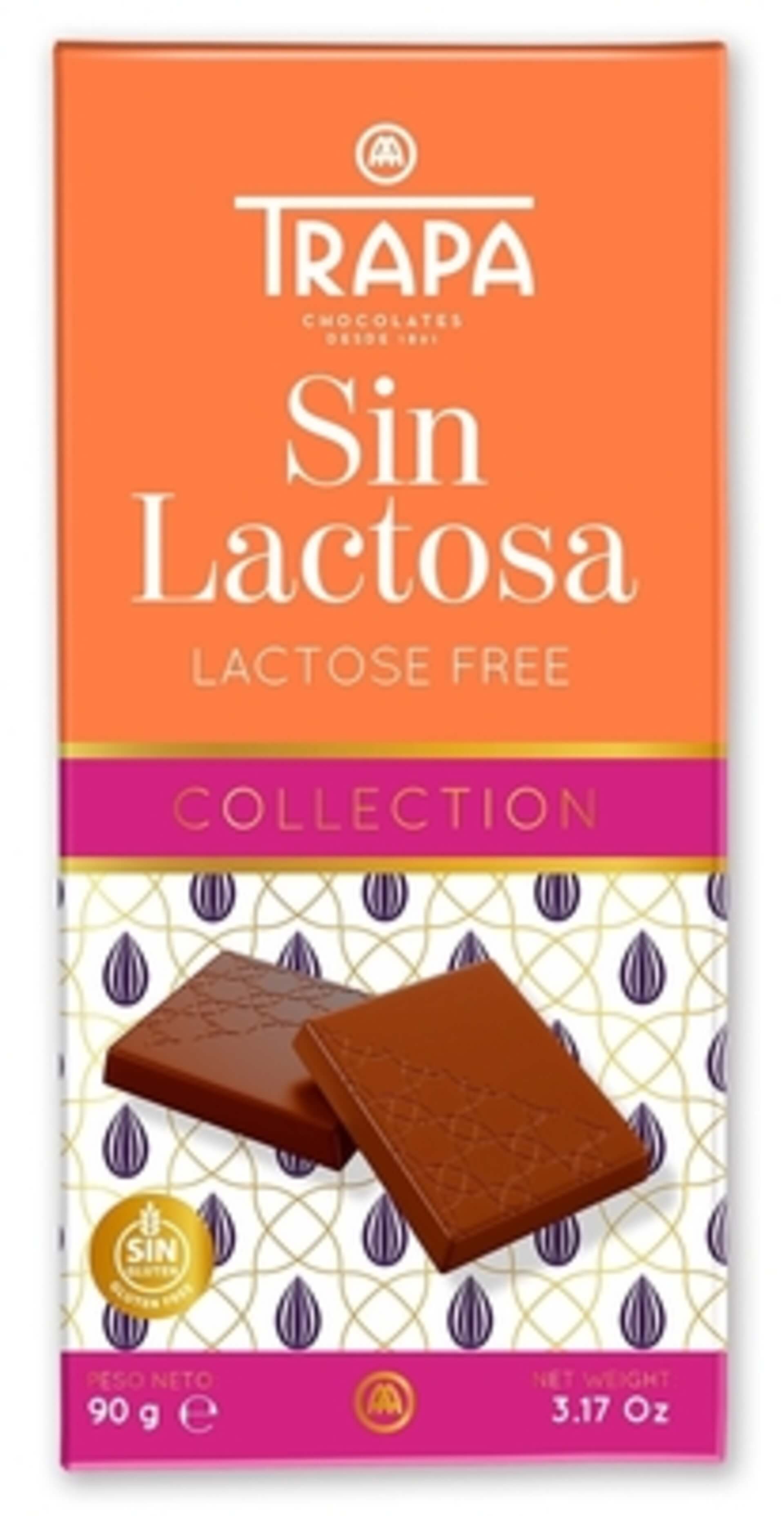 E-shop Trapa Mliečna čokoláda bez laktózy 90 g