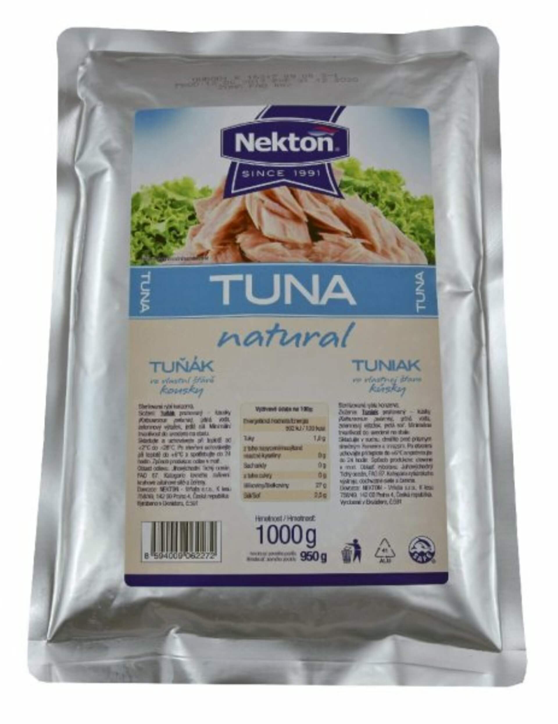 E-shop NEKTON Tuniak vo vlastnej šťave kúsky 1000 g