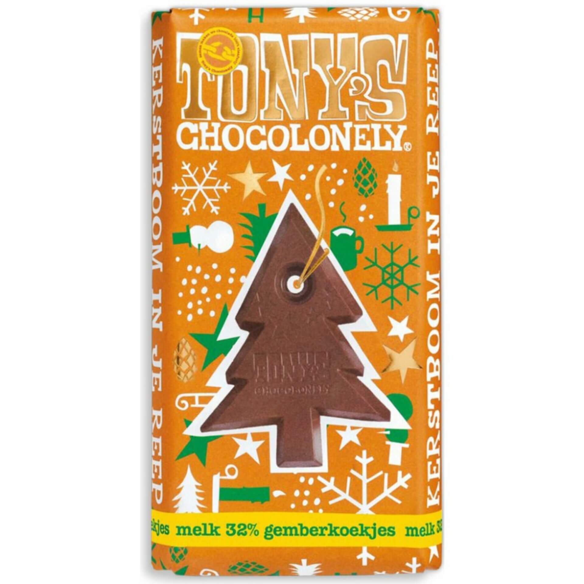 Tony&apos;s Chocolonely Mliečna čokoláda, vianočný perníček 180 g