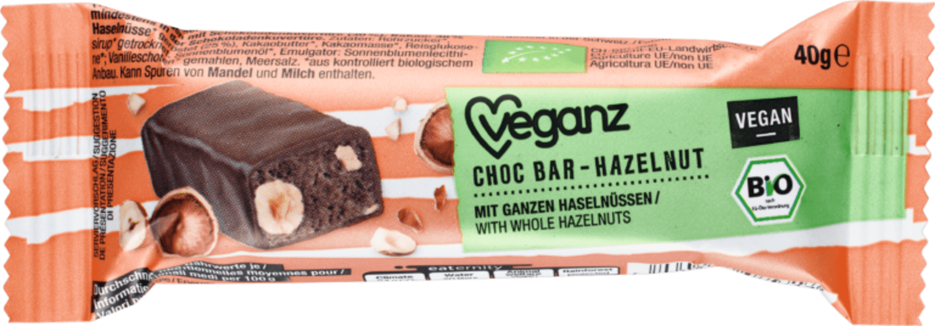 E-shop Veganza Čokoládová tyčinka s nugátom BIO 40 g