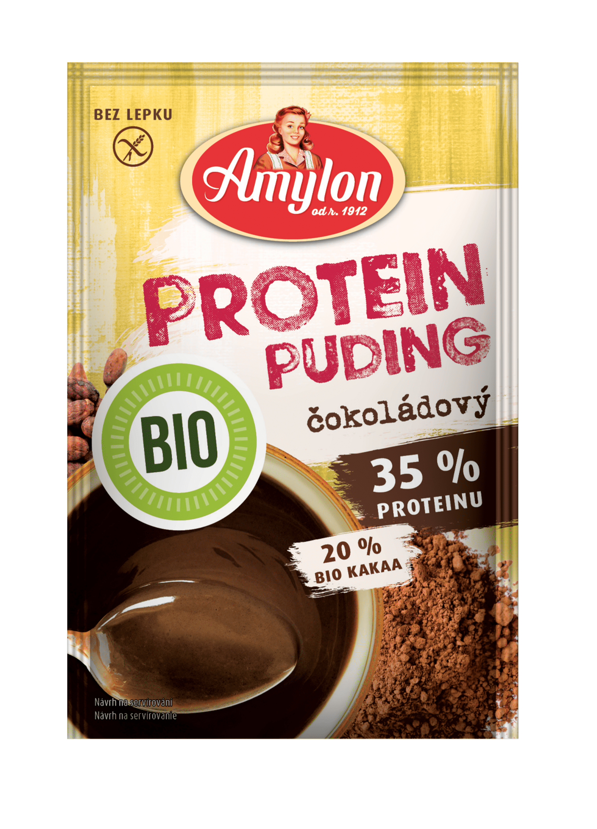 Amylon Protein puding čokoládový bez lepku BIO 45 g