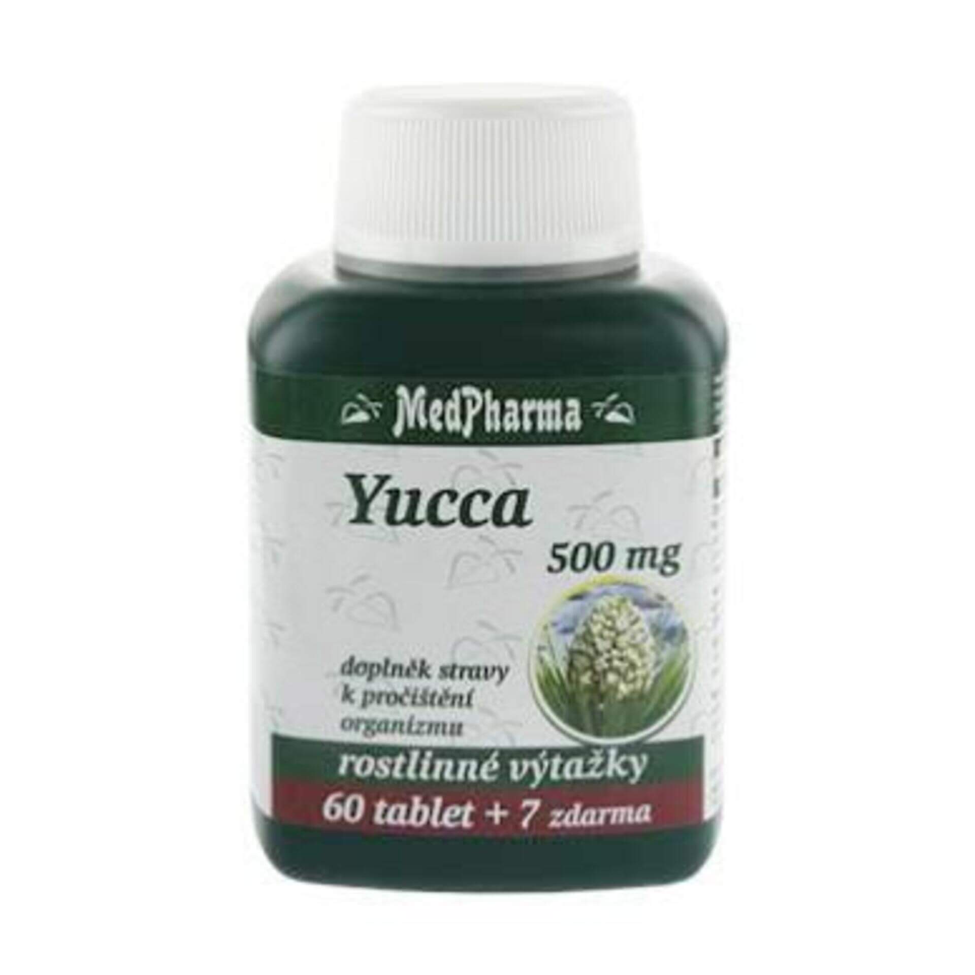 Medpharma  - MedPharma Yucca 500 mg 60 tbl. + 7 tbl. ZDARMA