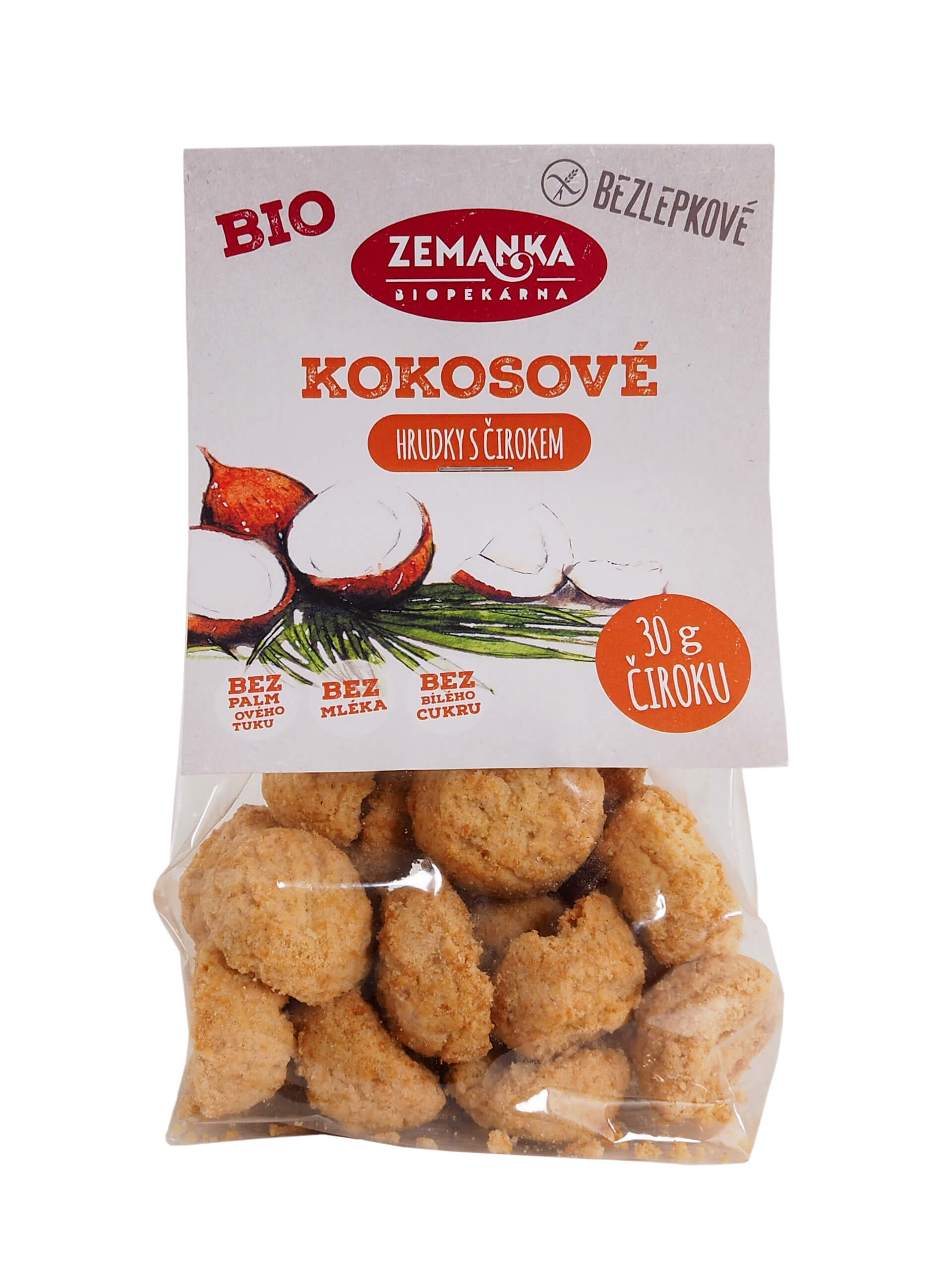 E-shop Biopekáreň Zemanka Bezlepkové čirokové BIO sušienky kokosové 100 g