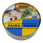 Sokra Saira sardinky vo vlastnej šťave s prídavkom oleja 240 g