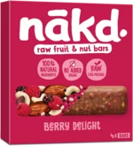 NAKD Berry Delight - Ovocno-orieškové RAW tyčinky s malinami 35g x 4