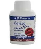 MedPharma Železo 20 mg + vit C 107 tablet