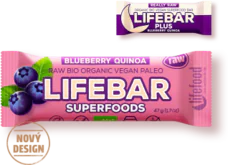 Lifefood Lifebar PLUS čučoriedka quinoa BIO 47 g