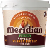 Meridian Organic Arašidové maslo hladké = smooth 100% 1000g