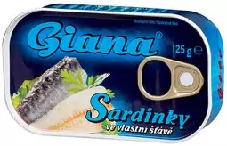 Giana Sardinky vo vlastnej šťave 125 g