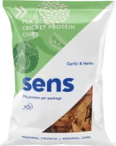 Sens Proteínové chipsy s cvrččím proteínom cesnak a bylinky 80 g