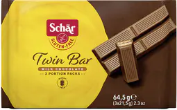 Schär Twin Bar sušienky v mliečnej čokoláde bez lepku 64,5 g