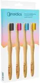 Nordics Sada bambusových kefiek rôznych farieb 4 ks