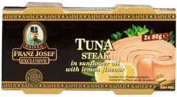 Franz Josef Kaiser Tuniak steak v slnečnicovom oleji s citrónom 2x80 g