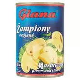 Giana Šampiňóny krájané v mierne slanom náleve 425 ml (400 g)