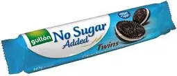 Gullón Twins kakaové sušienky plnené krémom bez prídavku cukru, sa sladidlami 147 g