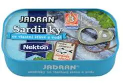 Jadran Sardinky vo vlastnej šťave a vode 125 g