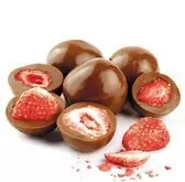 GRIZLY Lyofilizované jahody v mliečnej belgickej čokoláde 250 g