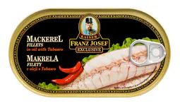 Franz Josef Kaiser Makrela filety v oleji s tabascom 170 g