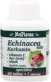 MedPharma Echinacea 600 Forte + kurkumín + vit.C + baza čierna + zinok 67 tablet
