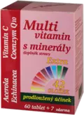 MedPharma Multivitamín s minerálmi + extra C, Q10, 42 zložiek 67 tabliet