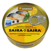 Sokra Saira sardinky vo vlastnej šťave, citrón 240 g