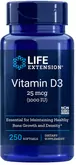 Life Extension Vitamín D3 25mcg 250 tabliet