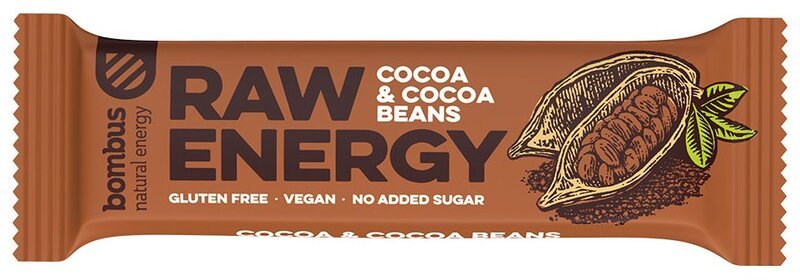 Bombus Raw ENERGY 50g kakao a kakaové bôby