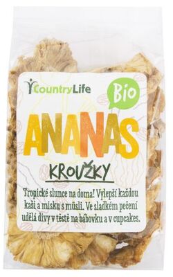 Country Life Ananás krúžky sušené 100 g BIO
