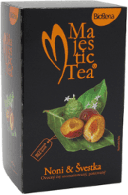 Biogena Čaj Majestic Tea Noni &amp; slivka 20 x 2,5 g