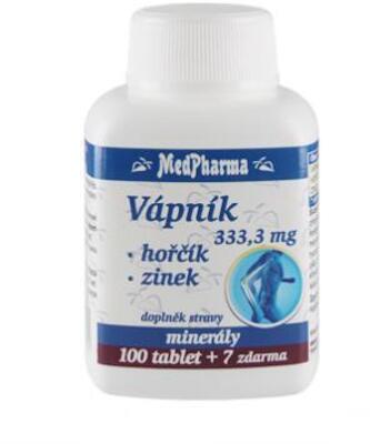 MedPharma Vápnik 333,3 mg + horčík + zinok 107 tablet