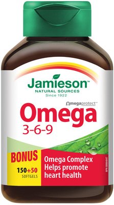 Jamieson Omega 3-6-9 1200 mg 150 + 50 kapslí