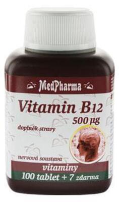 MedPharma Vitamín B12 (kyanokobalamín) 50 mikrogramov 107 tab
