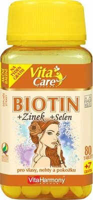 VitaHarmony Biotín 300 mcg + Selén + Zinok 80 tablet