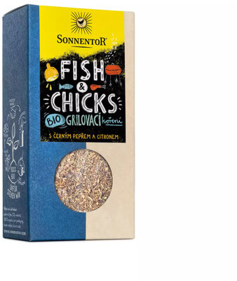 Sonnentor Fish a Chicks bio grilovacie korenie na ryby a kurča 55 g