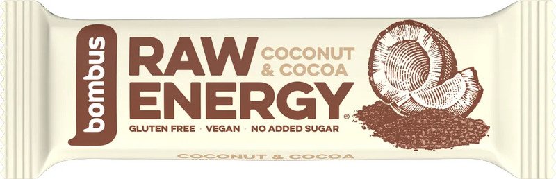 Bombus Raw ENERGY 50g kokos a kakao