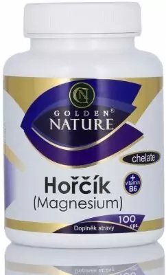 Golden Nature Magnesium (Horčík) Chelate + Vitamín B6 100 tablet